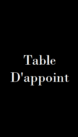 Table D'appoint